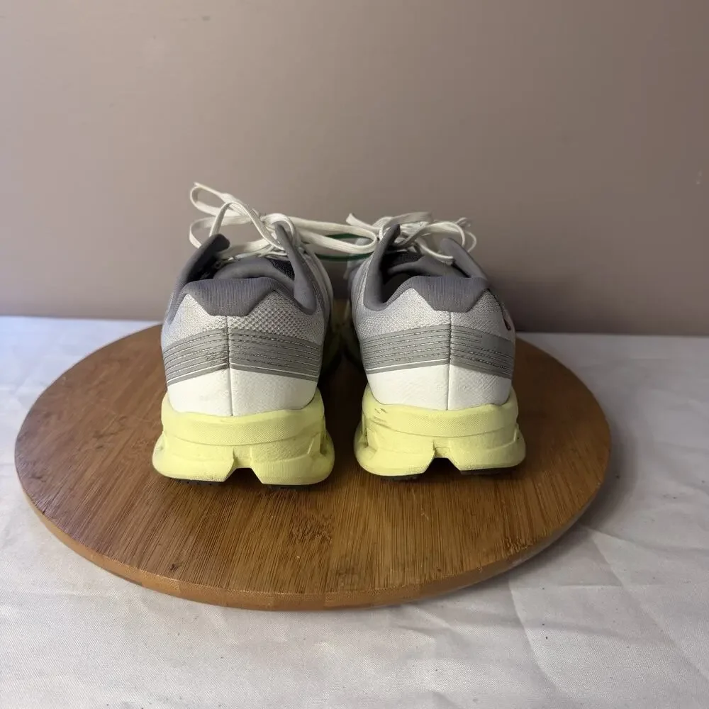 On CloudGo Running Shoes White Yellow Gray Sneakers Womens Size 10.5